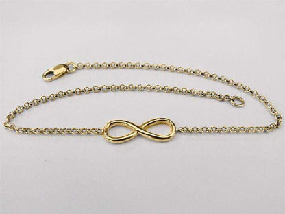 Elegant 14k Gold Infinity Chain Bracelet