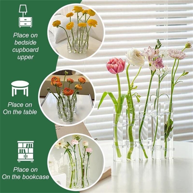 Beautiful Floral Glass Vase Set