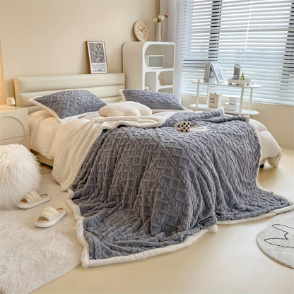 Cozy Plush Reversible Winter Blanket