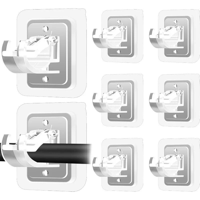 Easy Fit Curtain Rod Brackets - No Drill Required - Fesara