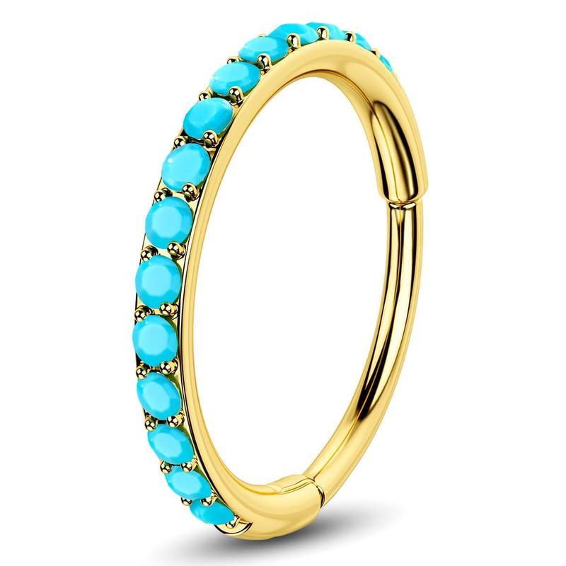 Turquoise Hinged Nose Ring Jewelry