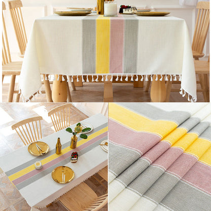 Easy Care Waterproof Tablecloth for Kitchen and Dining