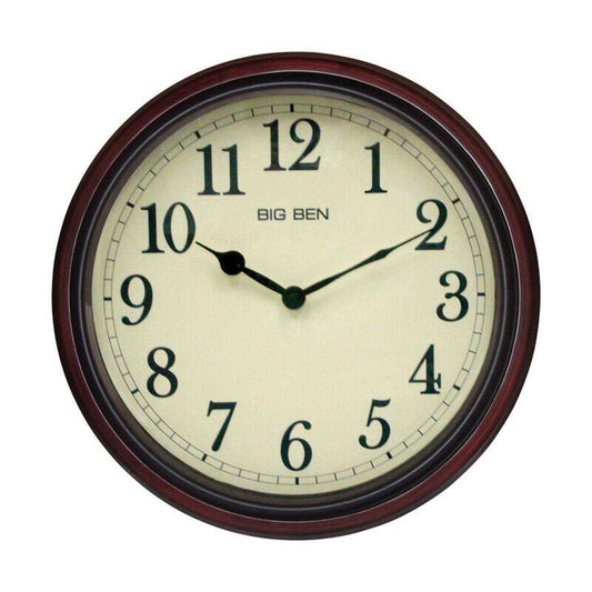 Traditional Wooden Round Wall Clock - Fesara