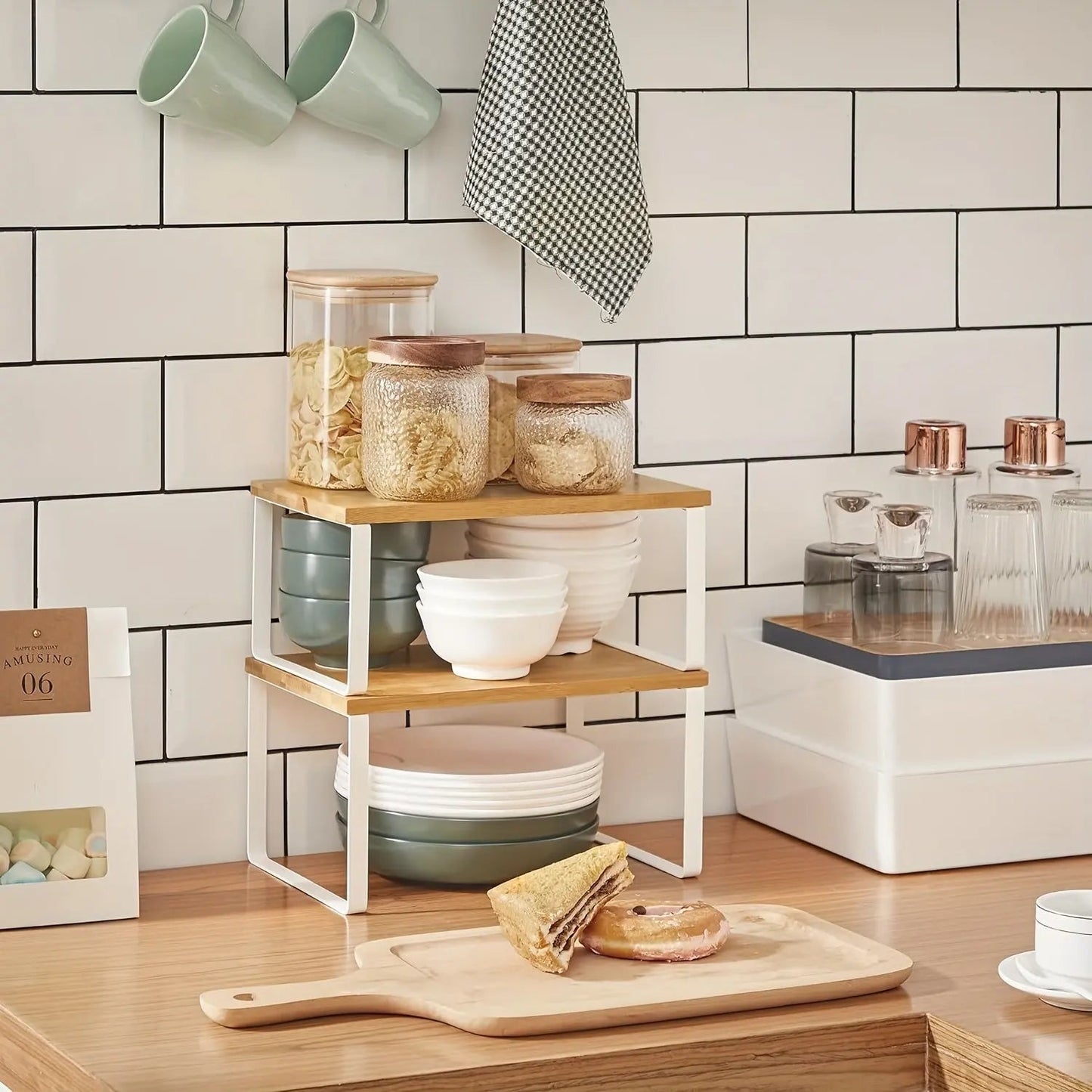 Space Saving 2-Tier Kitchen Storage Racks