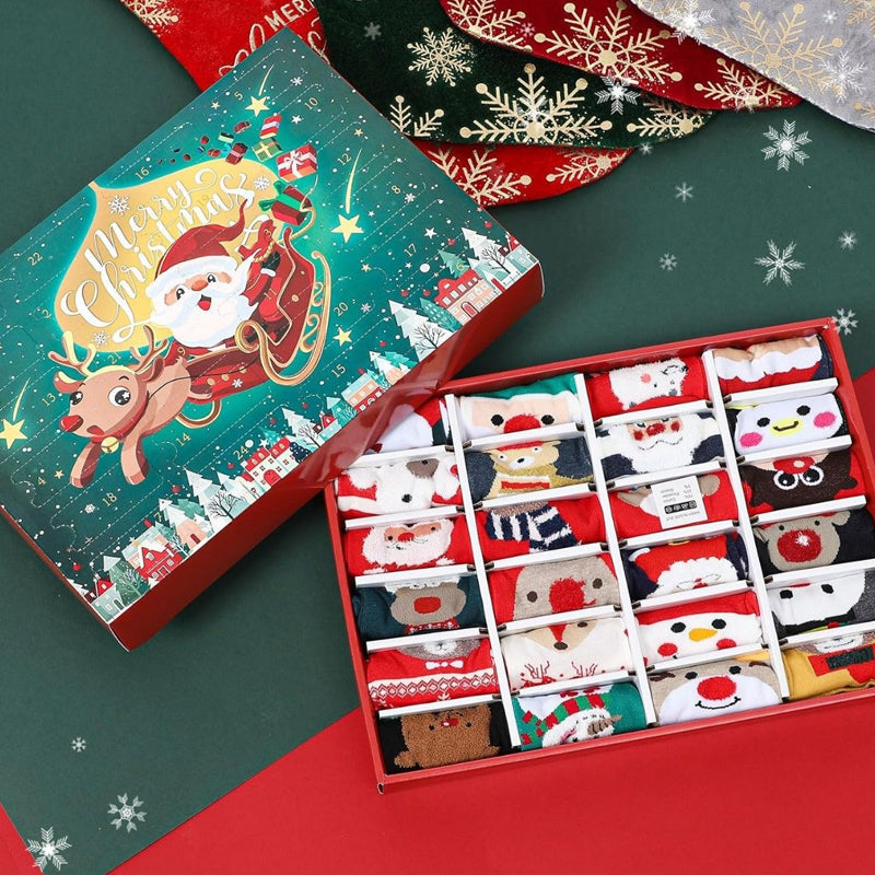 Warm Christmas Socks 24 Day Gift Set - Fesara