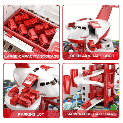 Exciting Rescue Playset with Airplane and Fire Truck