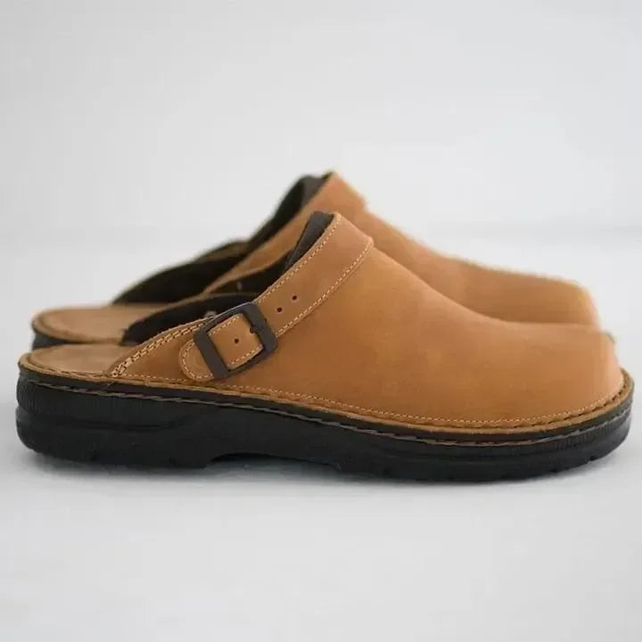 Men's Genuine Leather House Slippers