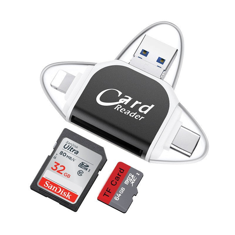 4-in-1 Multiport SD Card Reader Adapter