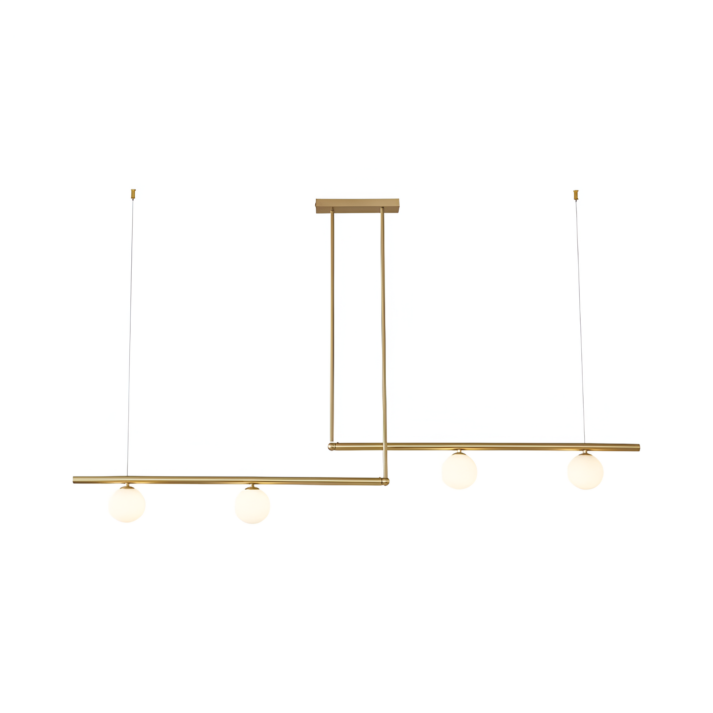 Modern Glass Linear Pendant Light Fixture