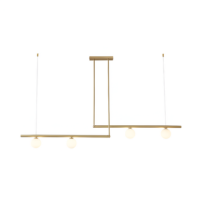 Modern Glass Linear Pendant Light Fixture