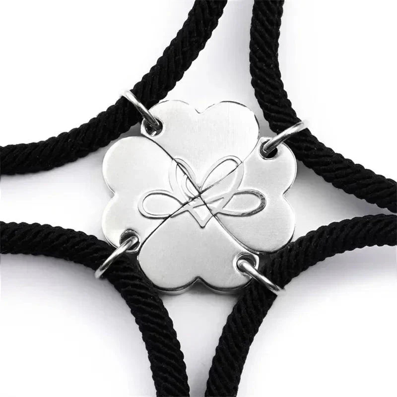 Lovely 4pc Magnetic Charm Rope Bracelets
