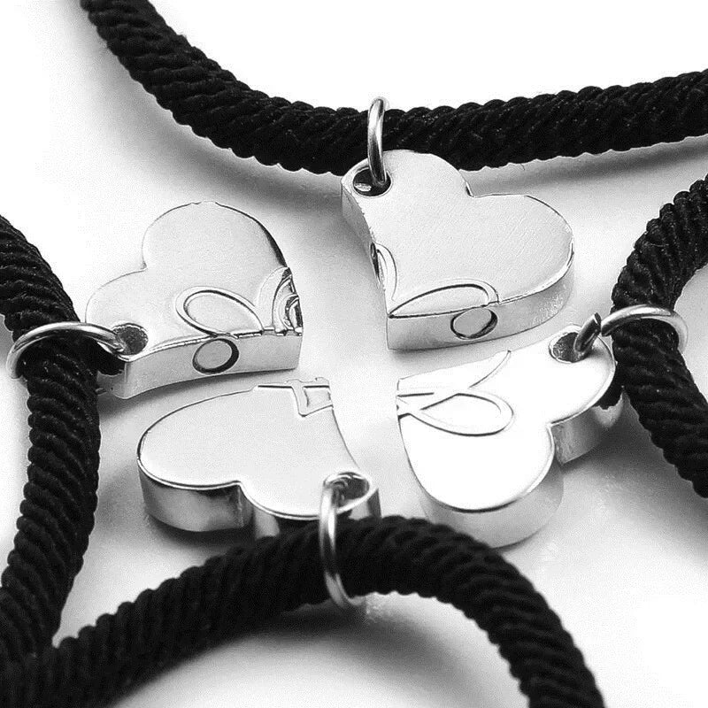 Lovely 4pc Magnetic Charm Rope Bracelets