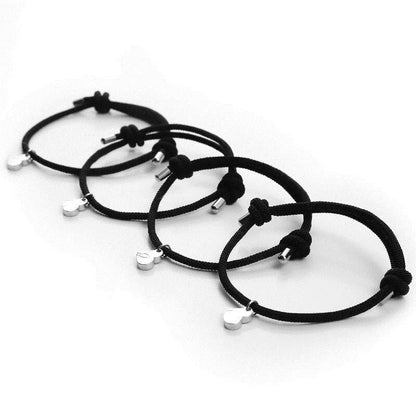 Lovely 4pc Magnetic Charm Rope Bracelets