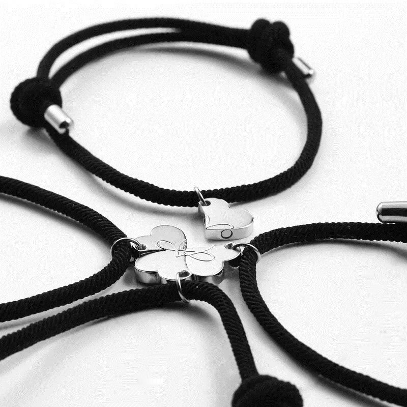 Lovely 4pc Magnetic Charm Rope Bracelets