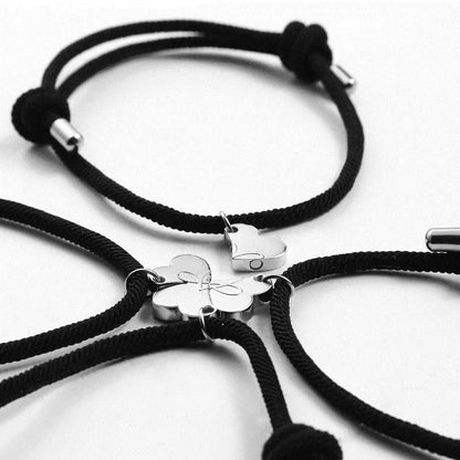 Lovely 4pc Magnetic Charm Rope Bracelets