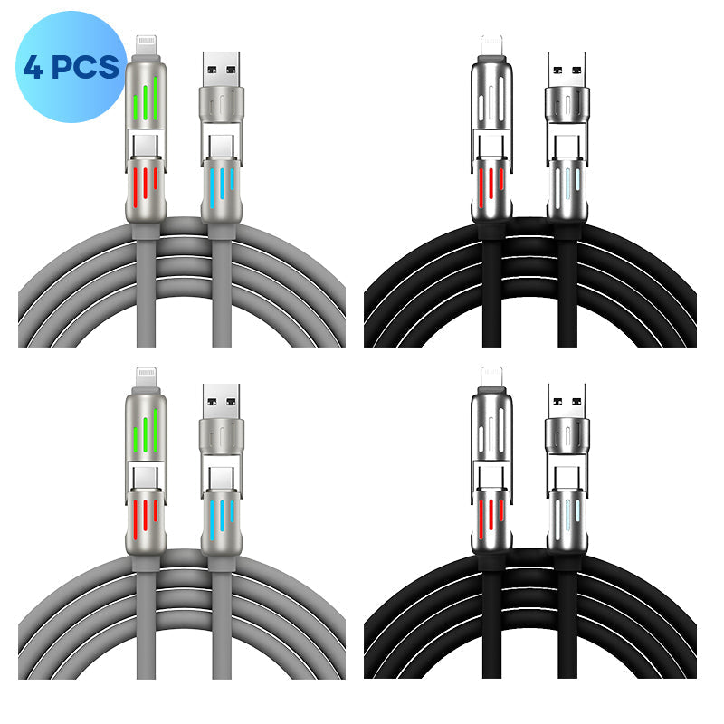 Fast 4-in-1 USB C Power Cable Charger