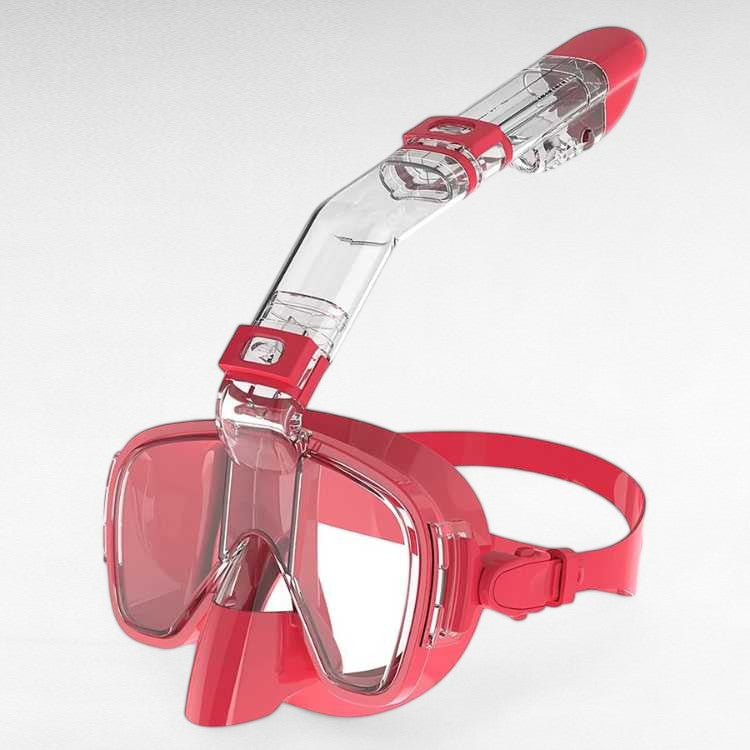 Compact Snorkel Mask with Clear Lens and Adjustable Band