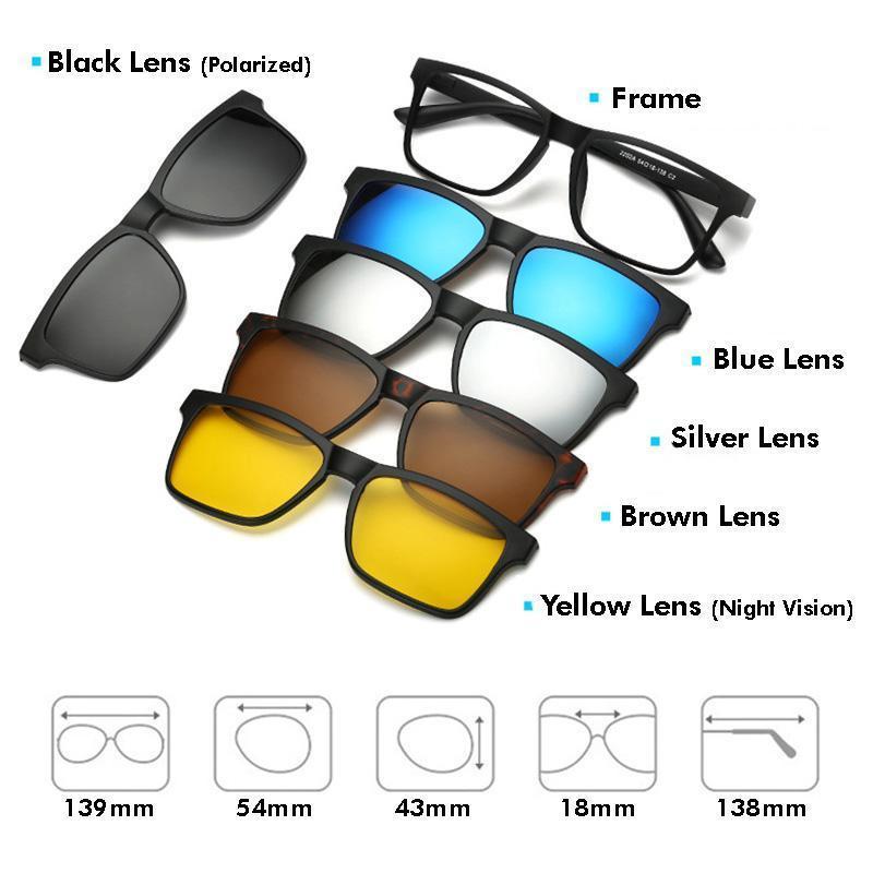 Versatile 5-in-1 Interchangeable Shades
