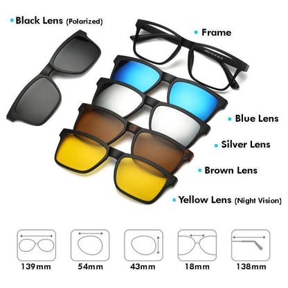 Versatile 5-in-1 Interchangeable Shades