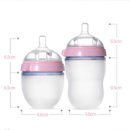 Soft Silicone Baby Bottle for Newborns