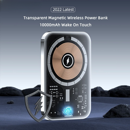 Clear Slim Portable Wireless Power Bank Charger