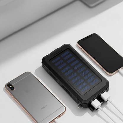 Compact Solar Charger with LED Light
