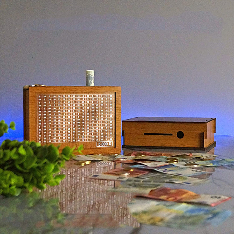 Classic Wooden Coin Bank Counter