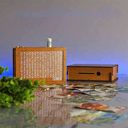 Classic Wooden Coin Bank Counter