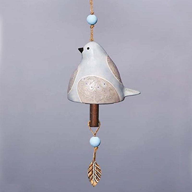 Delicate Silver Tone Bird Wind Chimes