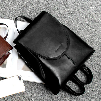 Fesara Classic Leather Backpack for Women - Chic Everyday Bag