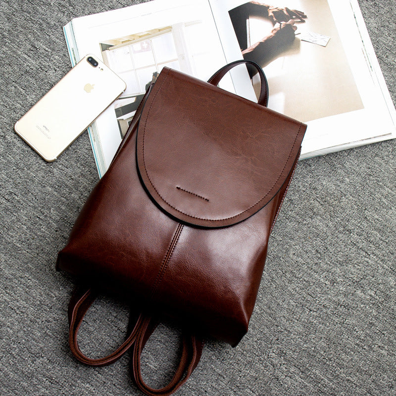 Fashionable Ladies Leather Rucksack