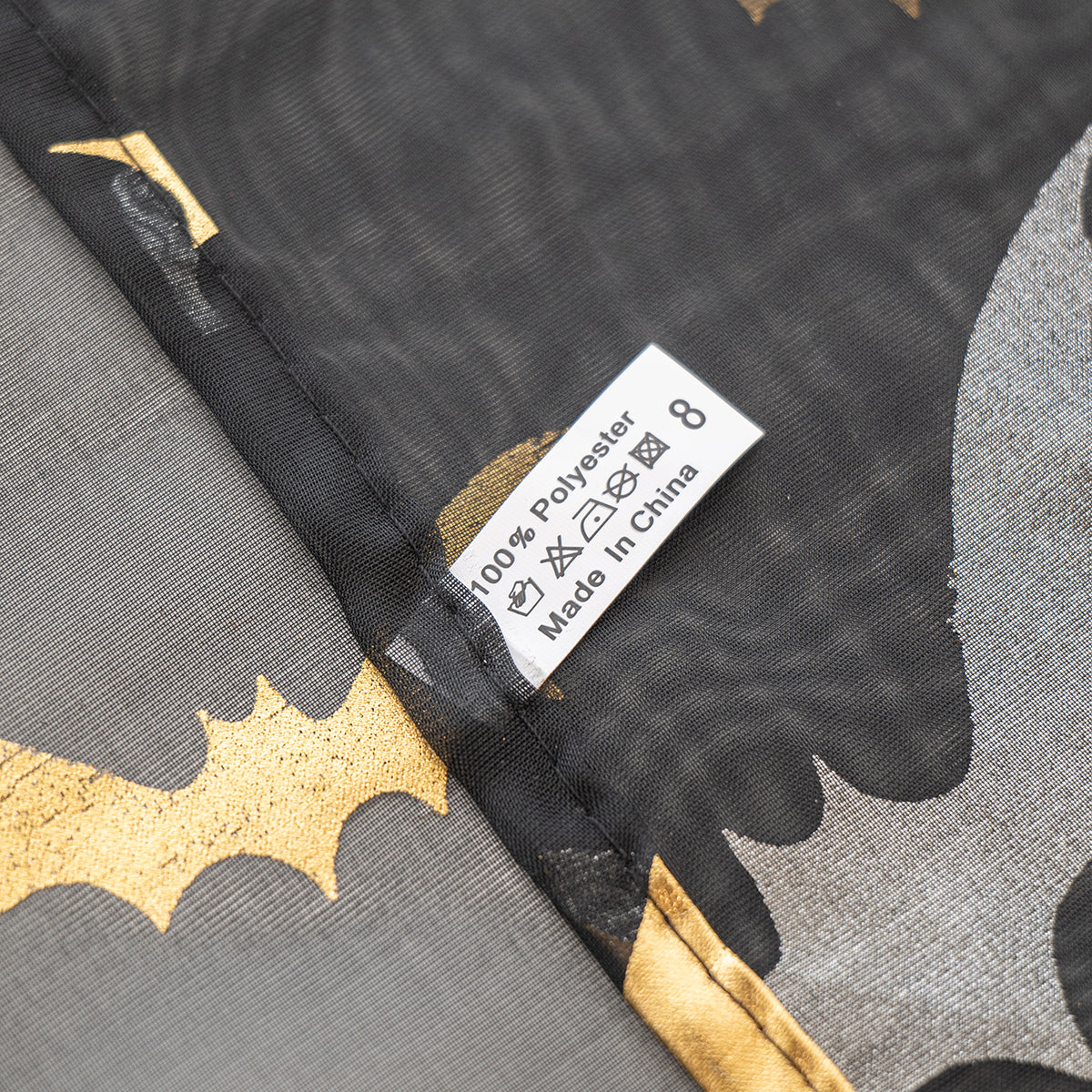 Delicate Bat Print Window Curtains