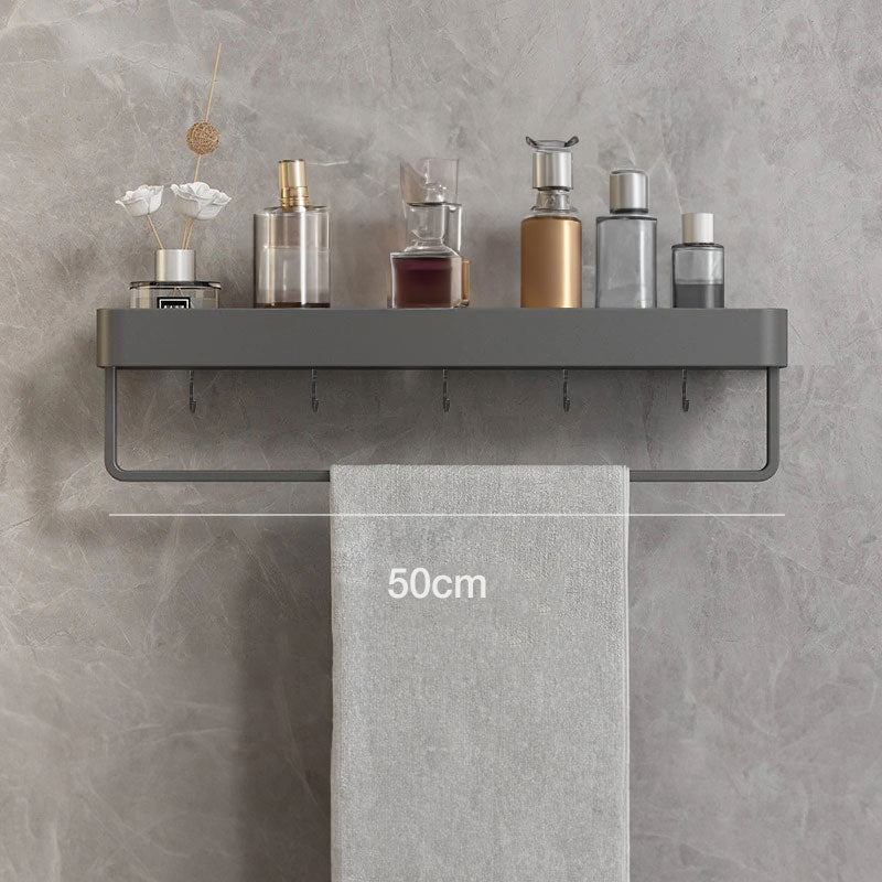 Sleek White Bathroom Shelf