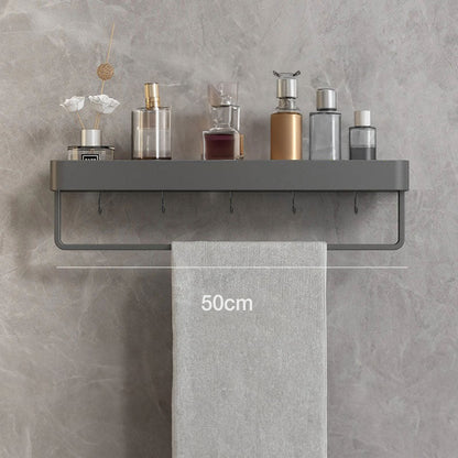 Sleek White Bathroom Shelf