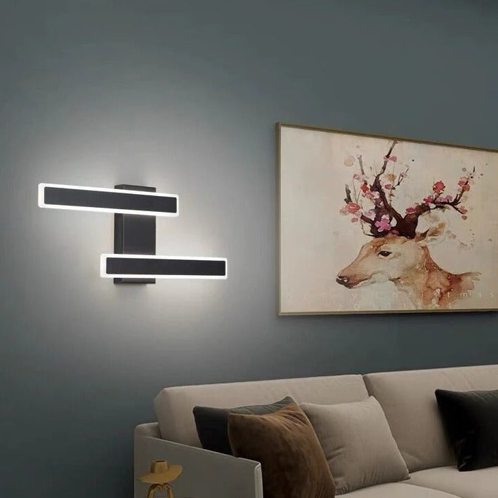 Slim LED Wall Light with Bright Vertical Stripes