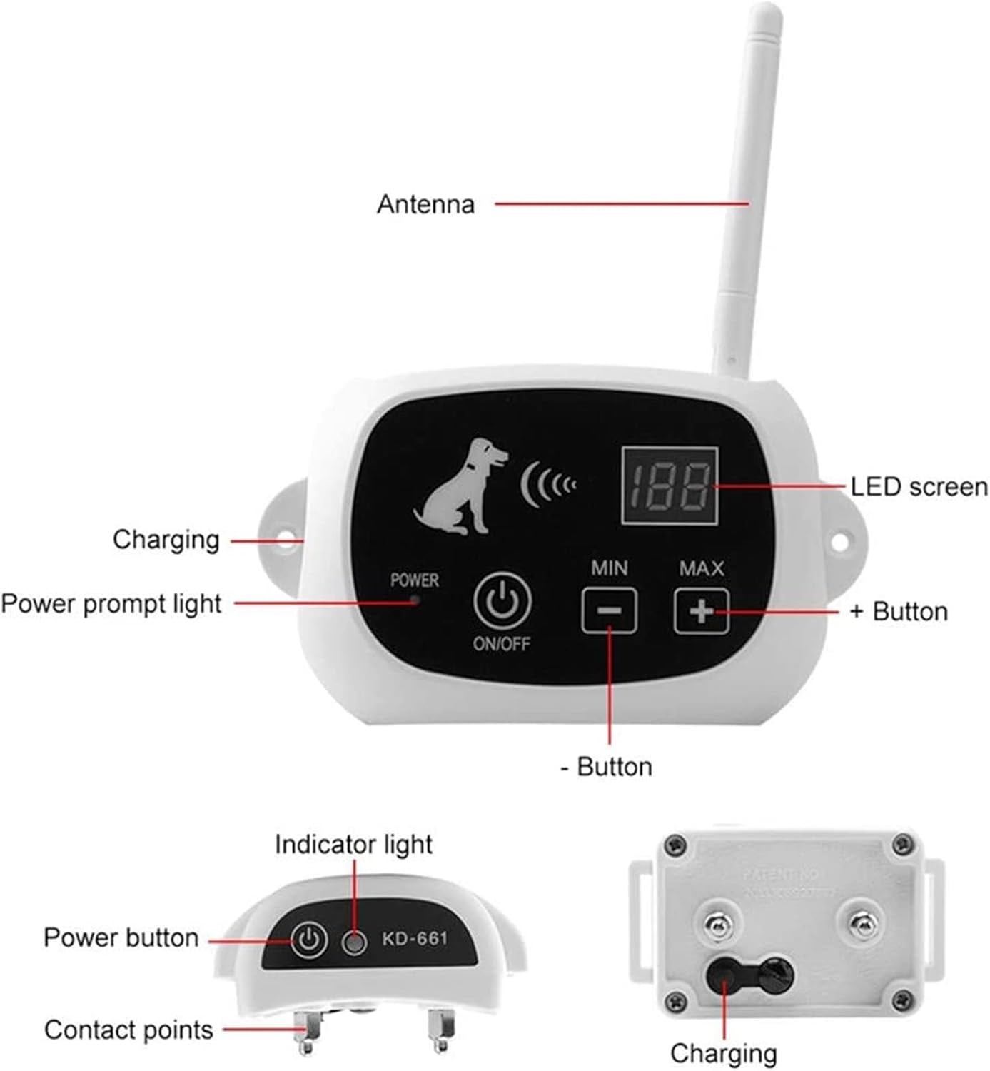 Easy Dog Training Collar System Waterproof Rechargeable