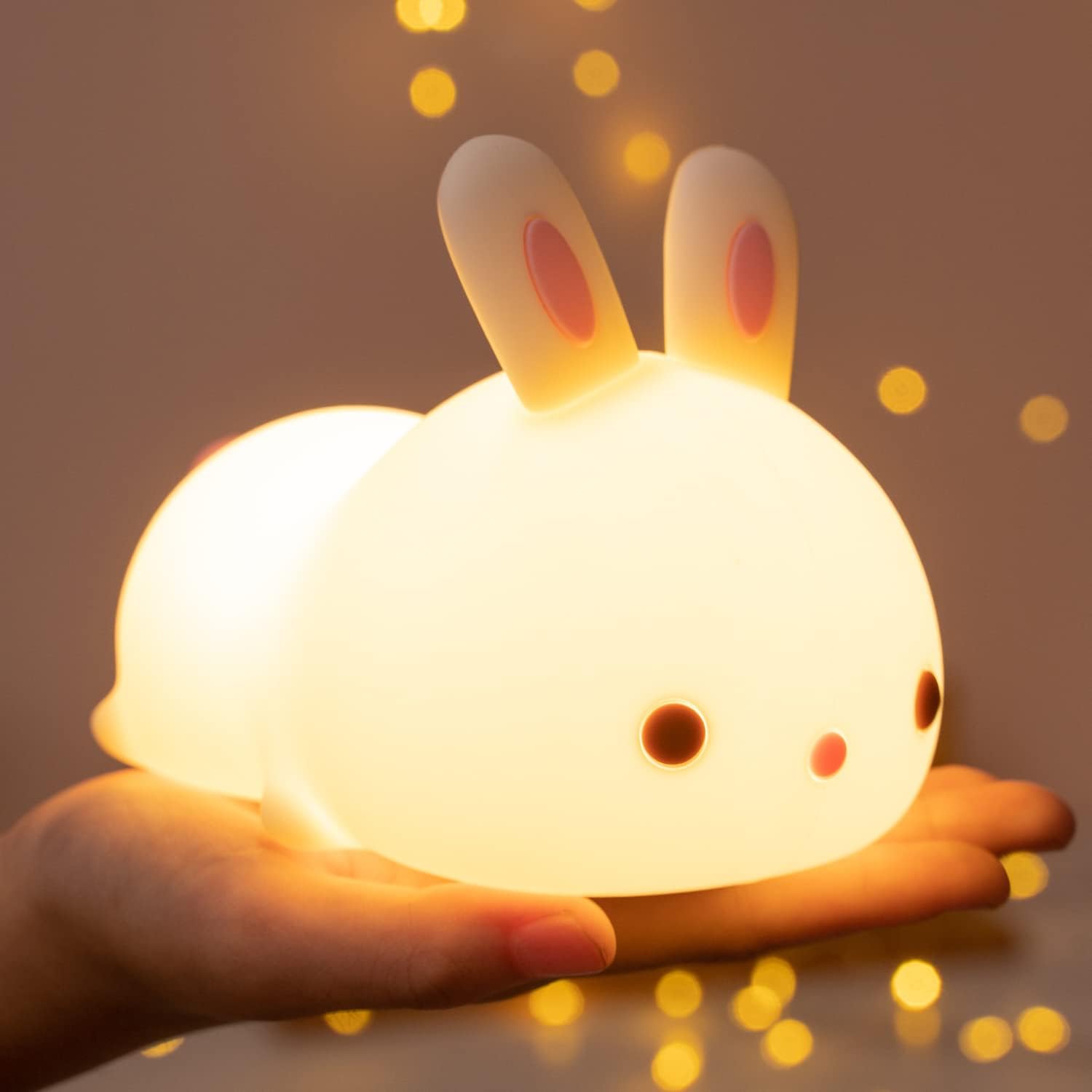 Cute Rabbit Night Light Color Changing LED Lamp - Fesara