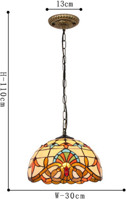 Vintage Style Glass Pendant Light