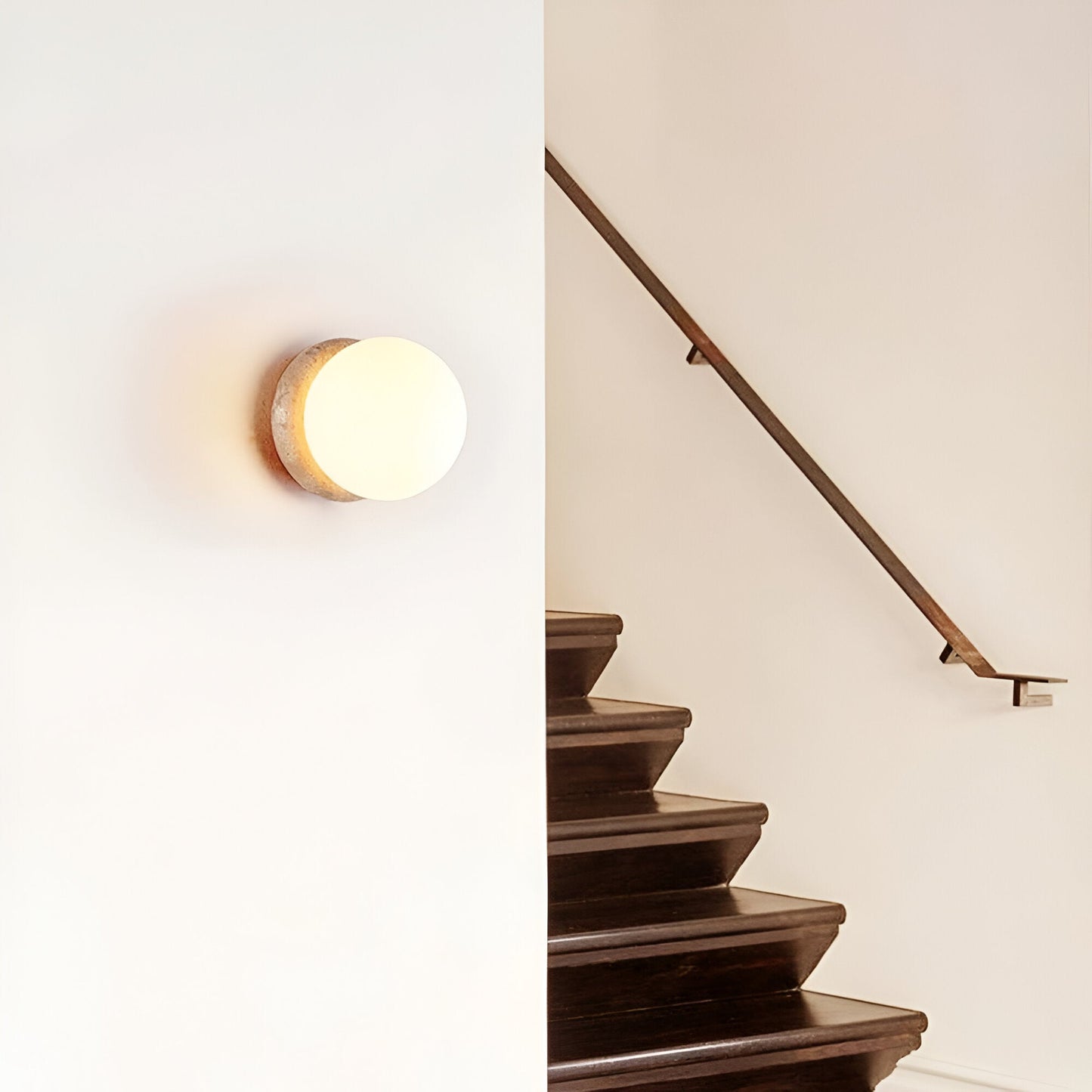 Contemporary Stone Outdoor LED Wall Lamp