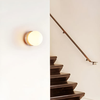 Contemporary Stone Outdoor LED Wall Lamp
