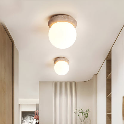Contemporary Stone Outdoor LED Wall Lamp