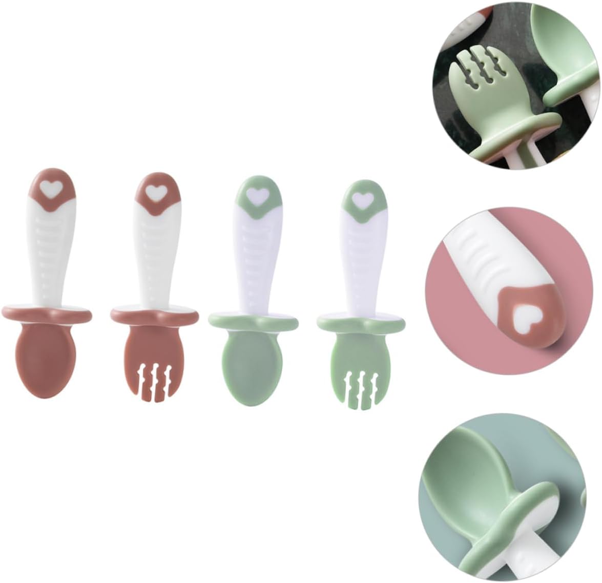 Soft Baby Utensil Set - Silicone Spoon and Fork