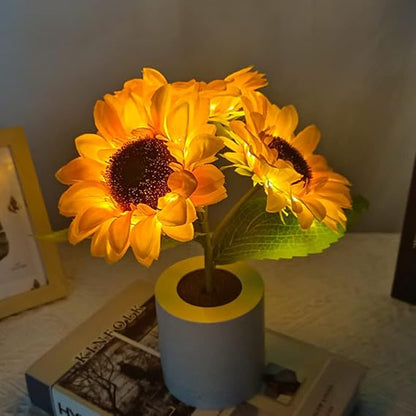 Bright Floral Desk Table Lamp