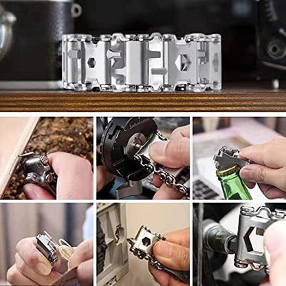 Practical 29-in-1 Metal Survival Tool Watch Band