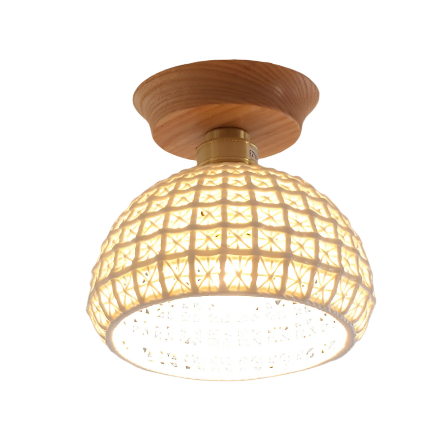 White Scandinavian Ceramic Ceiling Light