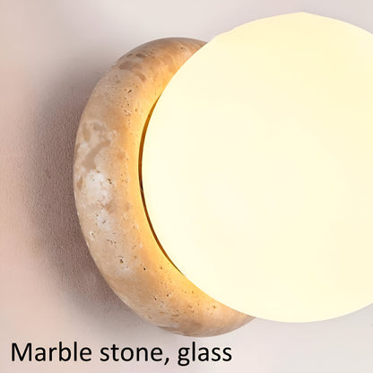 Contemporary Stone Outdoor LED Wall Lamp