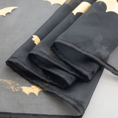 Delicate Bat Print Window Curtains