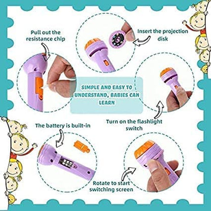 Fun Kids Night Light Projector Flashlight