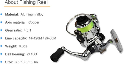 Portable Telescopic Fishing Rod and Reel Set