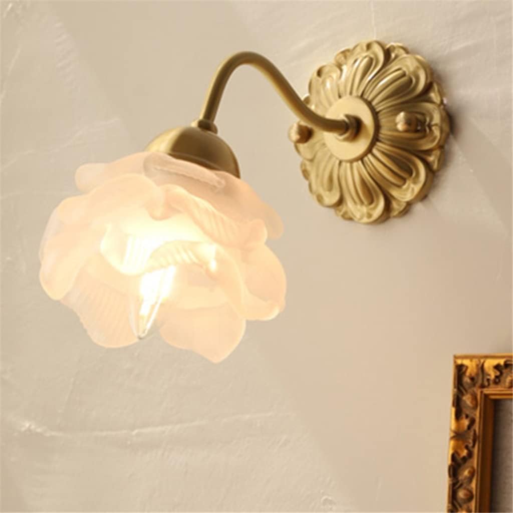 Classic Floral Glass Wall Lamp